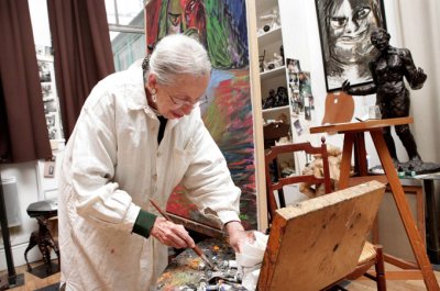 Martine Martine dans son atelier