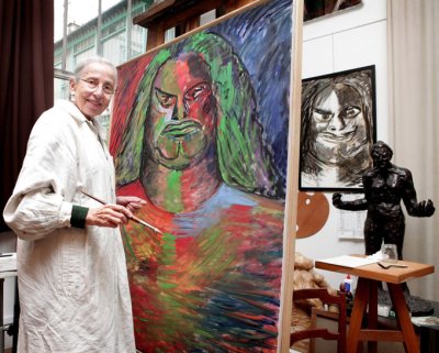 Martine Martine dans son atelier